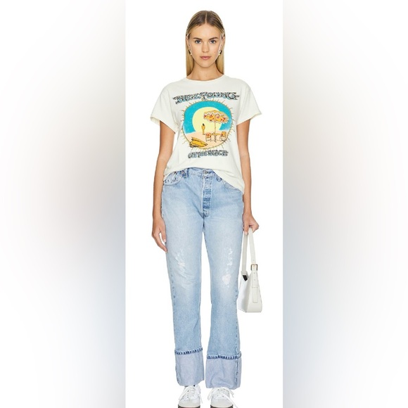 NWT Daydreamer Neil Young Small On the Beach Tour Tee White New $84 retail - Picture 10 of 11